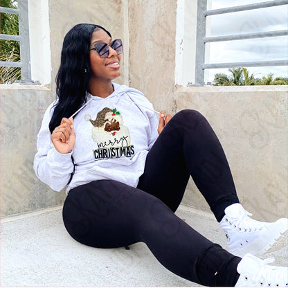 Merry Christmas Santa Sublimation Design PNG Digital Downloads Leopard Cheetah Print African Vintage Santa DTG Printable Design