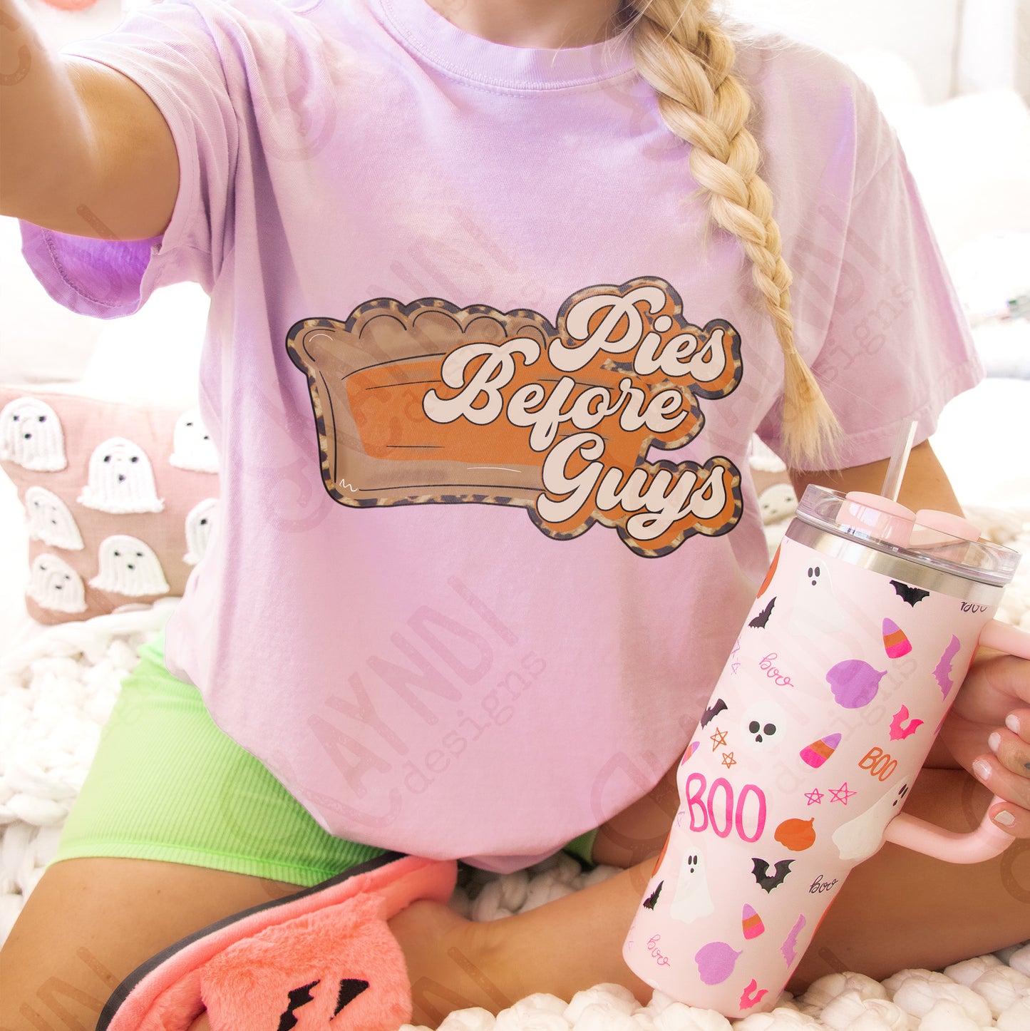 Pies Before Guys Sublimation Design PNG Digital Download Printable Thanksgiving Pumpkin Pie Leopard Cheetah Retro Groovy Quote Saying