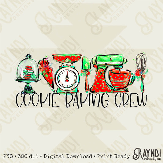 Cookie Baking Crew Sublimation Design PNG Digital Download Printable