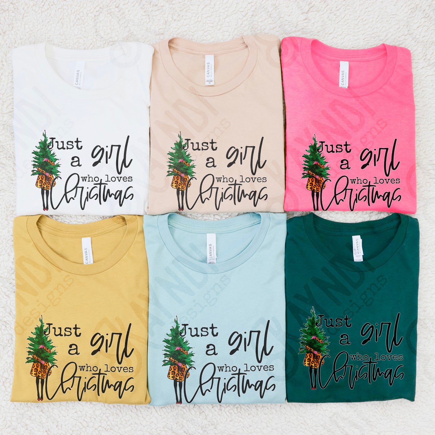 Just a Girl Who Loves Christmas Sublimation Design PNG Digital Download Printable