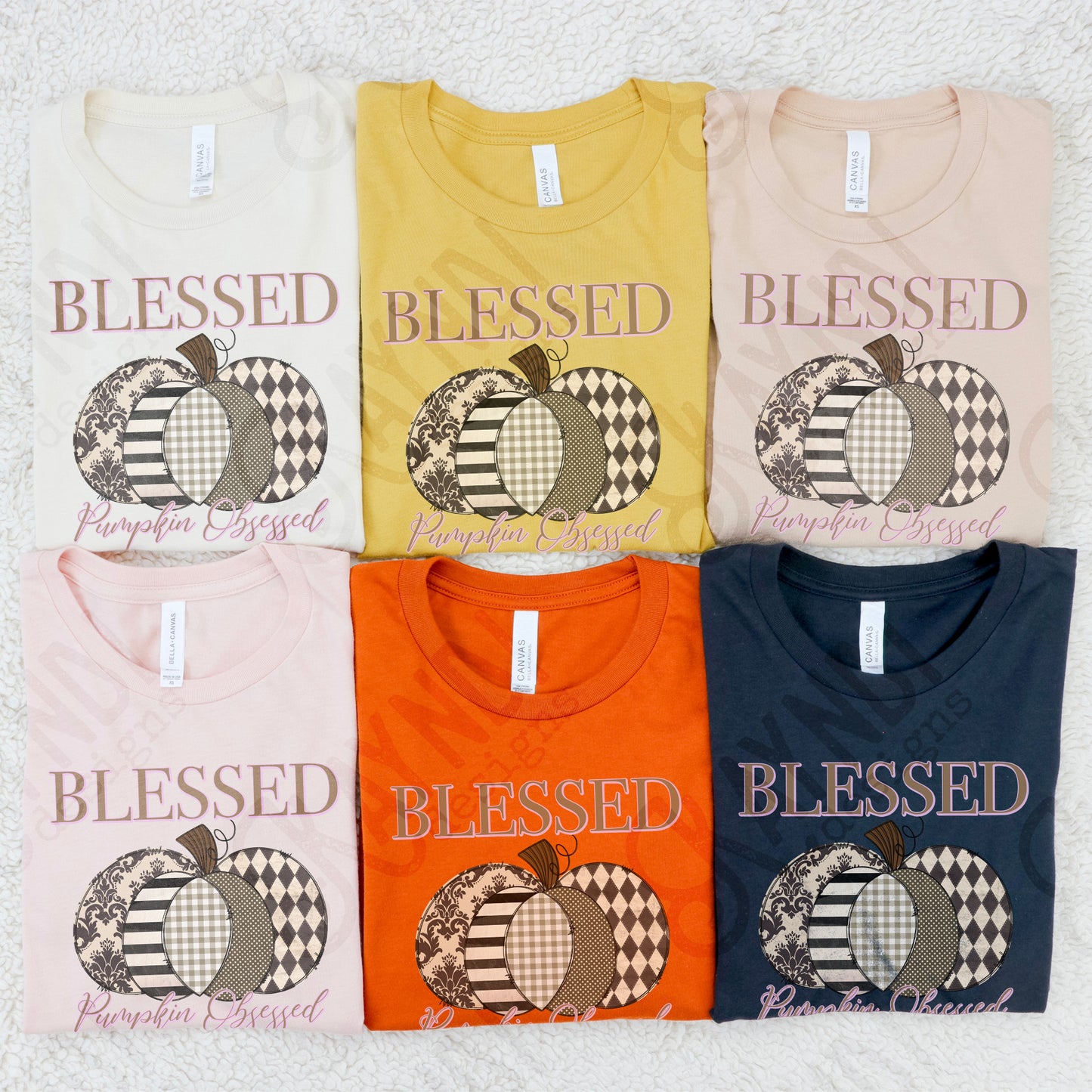 Blessed Pumpkin Obsessed Sublimation Design PNG Digital Download Printable Pumpkin Fall Preppy