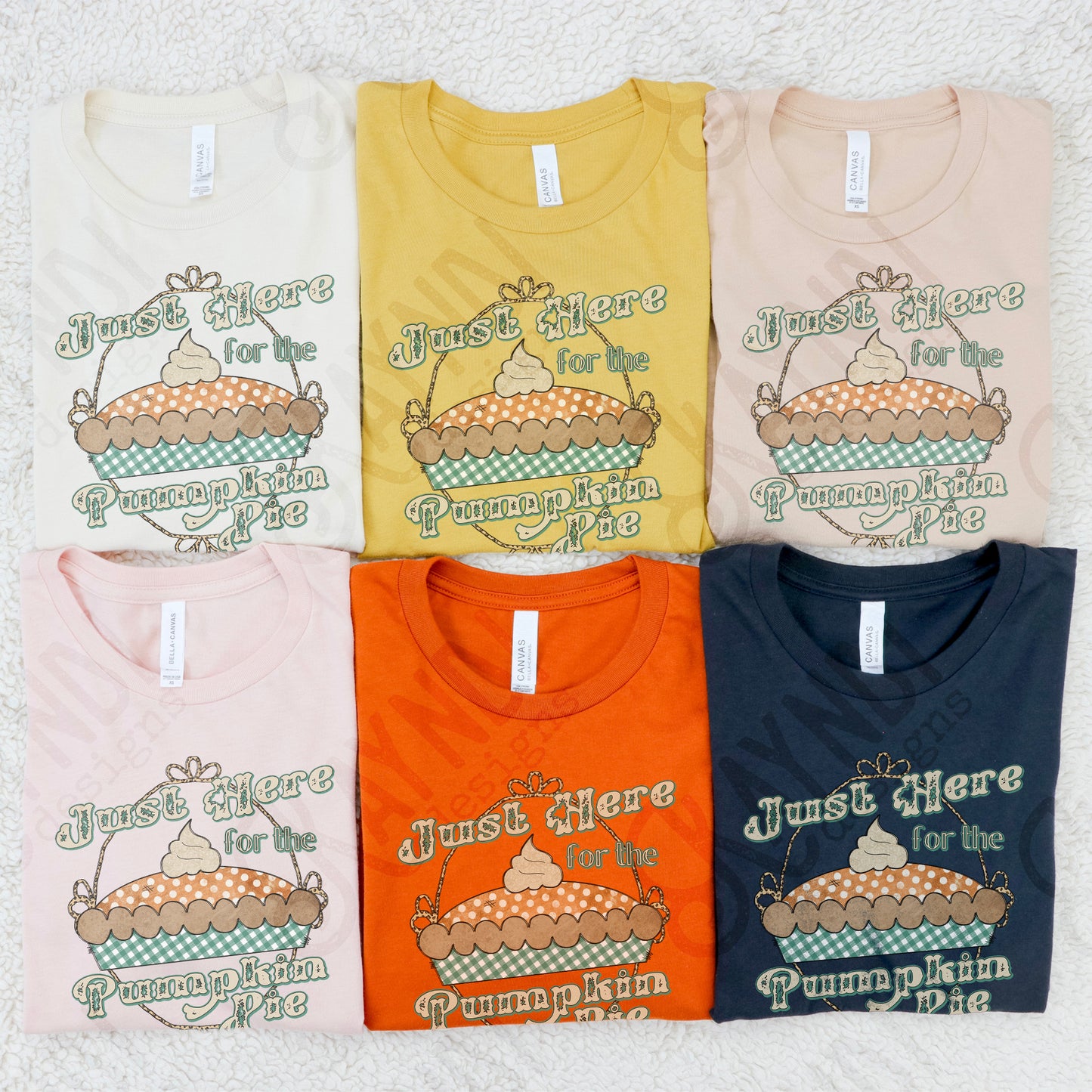 Just Here for the Pumpkin Pie Sublimation Design PNG Digital Download Printable Preppy Thanksgiving