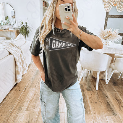 Game Day Pendant Silver 20 Gray Dark Sublimation Design PNG Digital Download Printable School Spirit