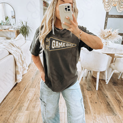 Game Day Pendant Gold 20 Gray Dark Sublimation Design PNG Digital Download Printable School Spirit