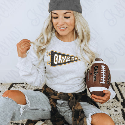 Game Day Pendant Gold 20 Gray Dark Sublimation Design PNG Digital Download Printable School Spirit