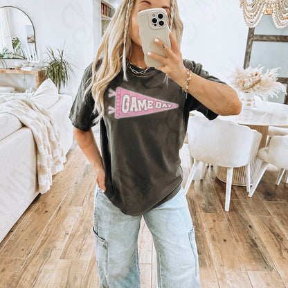 Game Day Pendant Silver 1 Light Pink Sublimation Design PNG Digital Download Printable School Spirit