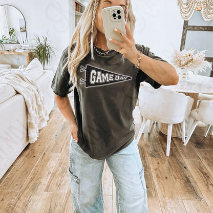 Game Day Pendant Silver 21 Black Sublimation Design PNG Digital Download Printable School Spirit