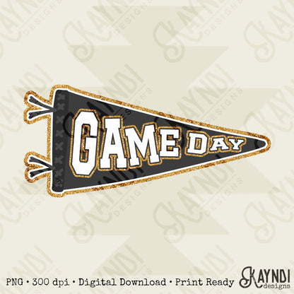 Game Day Pendant Gold 20 Gray Dark Sublimation Design PNG Digital Download Printable School Spirit