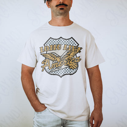 Long Live America 6 Sublimation Design PNG Digital Download Printable Vintage Eagle