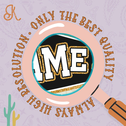 Game Day Pendant Gold 21 Black Sublimation Design PNG Digital Download Printable School Spirit