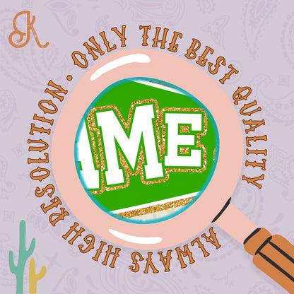 Game Day Pendant Gold 11 Green Bright Sublimation Design PNG Digital Download Printable School Spirit