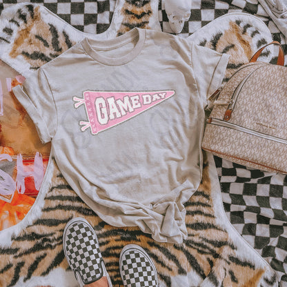 Game Day Pendant Silver 1 Light Pink Sublimation Design PNG Digital Download Printable School Spirit