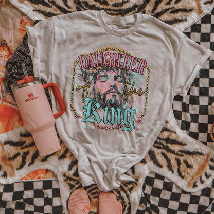 Daughter of the King Sublimation Design PNG Digital Download Cheetah Faith Jesus