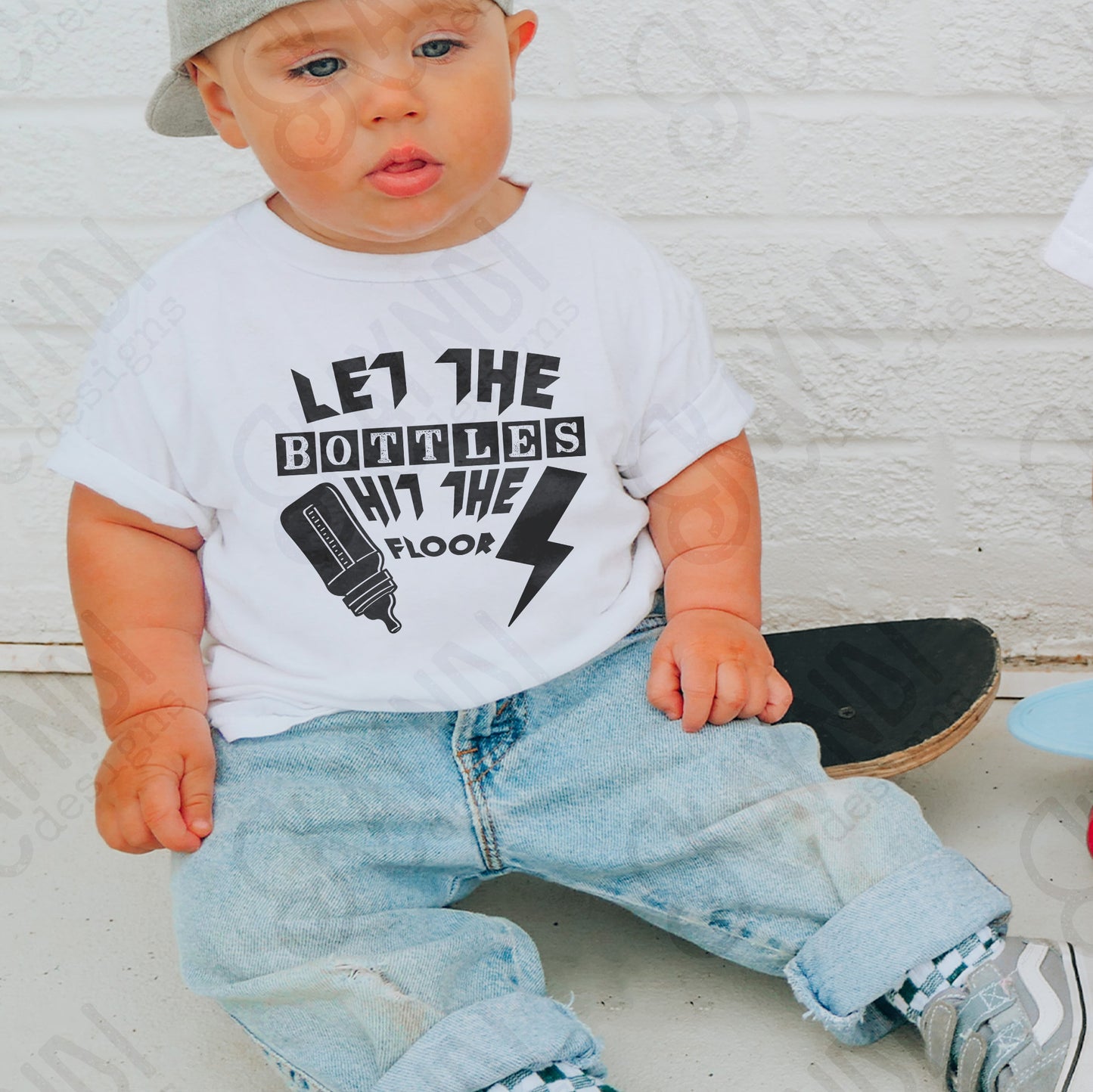 Let the Bottles Hit the Floor Sublimation Design PNG Digital Download Bottle Baby Rock Humor