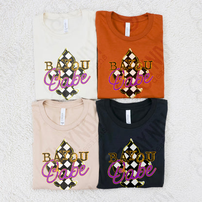 Bayou Babe Sublimation Design PNG Digital Download Printable Southern Checkered