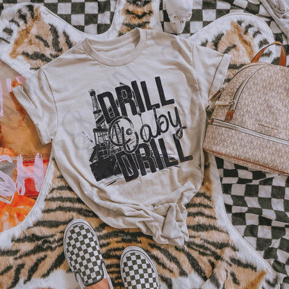 Drill Baby Drill Sublimation Design PNG Digital Download Printable Vintage Mens Industrial