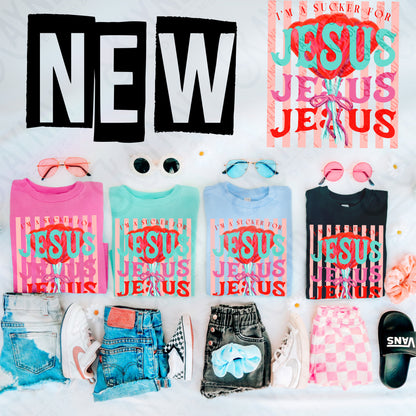 I'm a Sucker for Jesus 1 Sublimation Design PNG Digital Download Printable Cute Faith