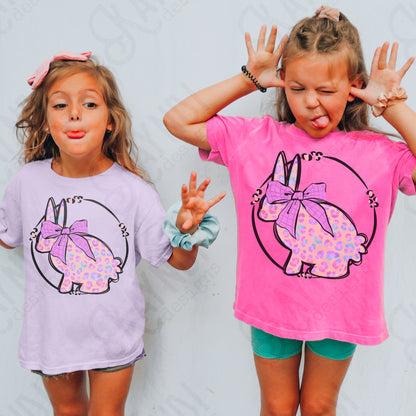 Leopard Bunny Pink Purple Sublimation Design PNG Digital Download Printable Cute Easter