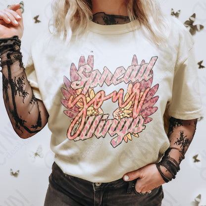 Spread Your Wings Sublimation Design PNG Digital Download Printable Vintage Cheetah
