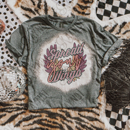 Spread Your Wings 2 Sublimation Design PNG Digital Download Printable Vintage Purple