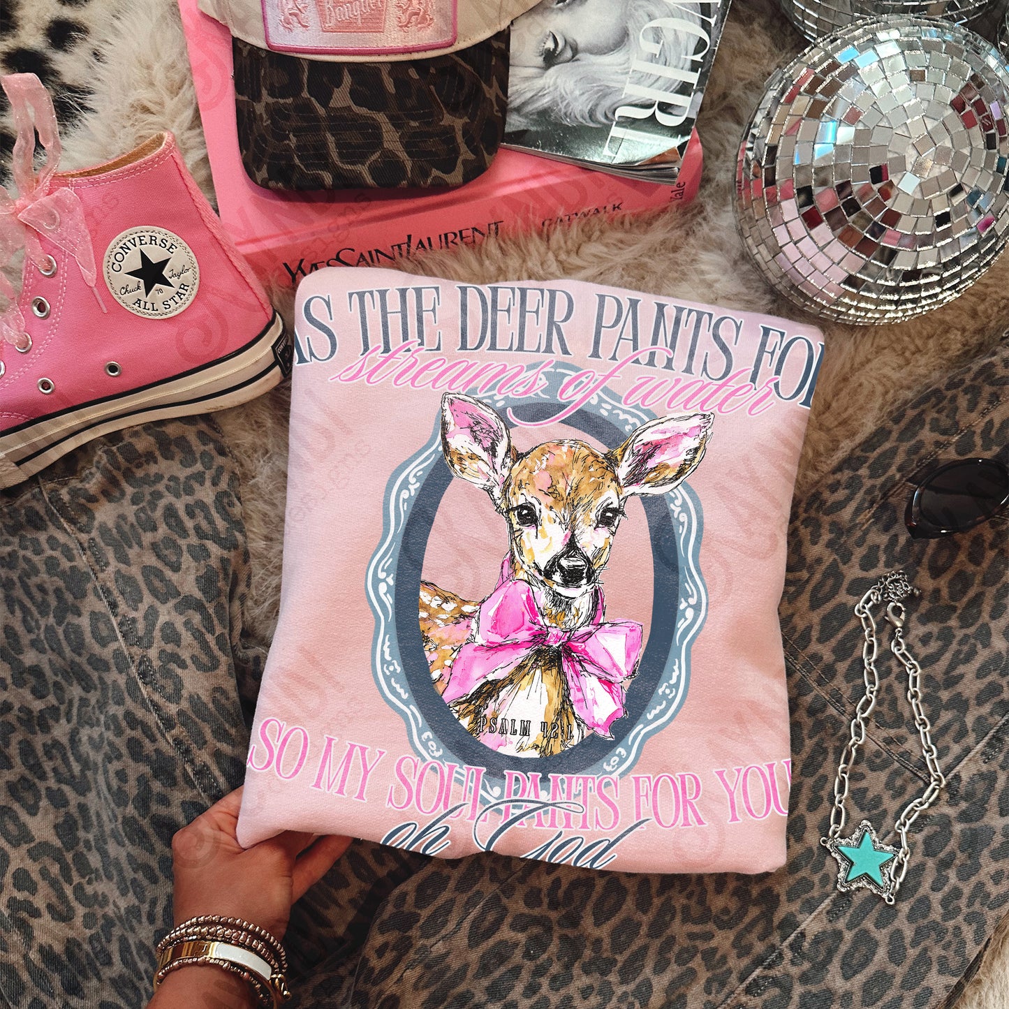 As the Deer Pants Psalm 42:1 Sublimation Design PNG Digital Download Faith God