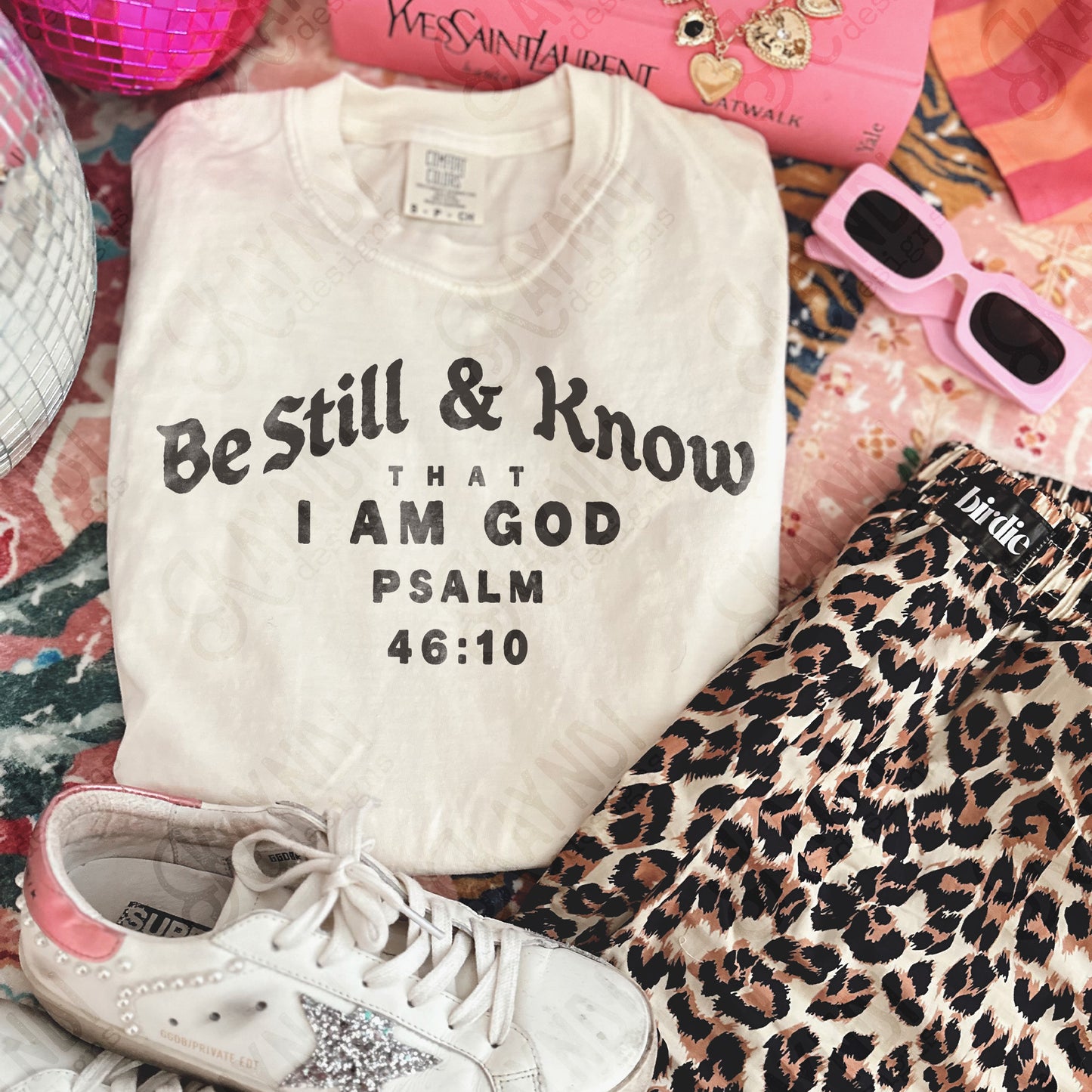 Be Still Single Color Sublimation Design PNG Digital Download Faith God