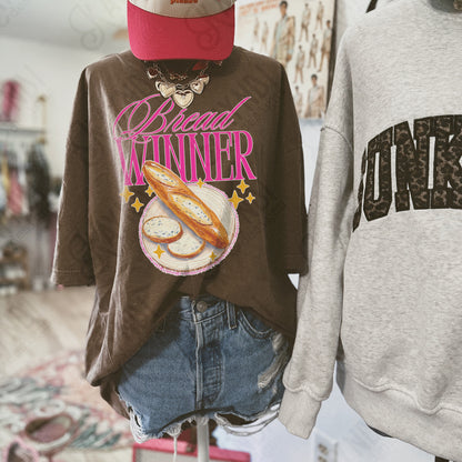 Bread Winner Sublimation Design PNG Digital Download Pink Sparkle