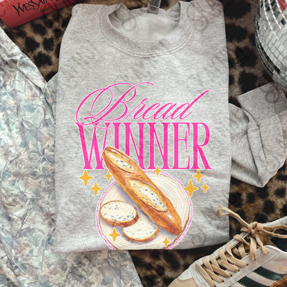 Bread Winner Sublimation Design PNG Digital Download Pink Sparkle