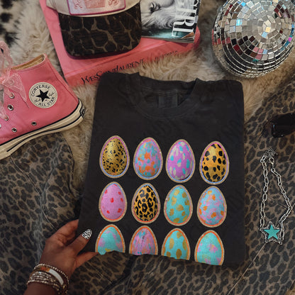 Easter Eggs Sublimation Design PNG Digital Download Pastel Gold Leopard