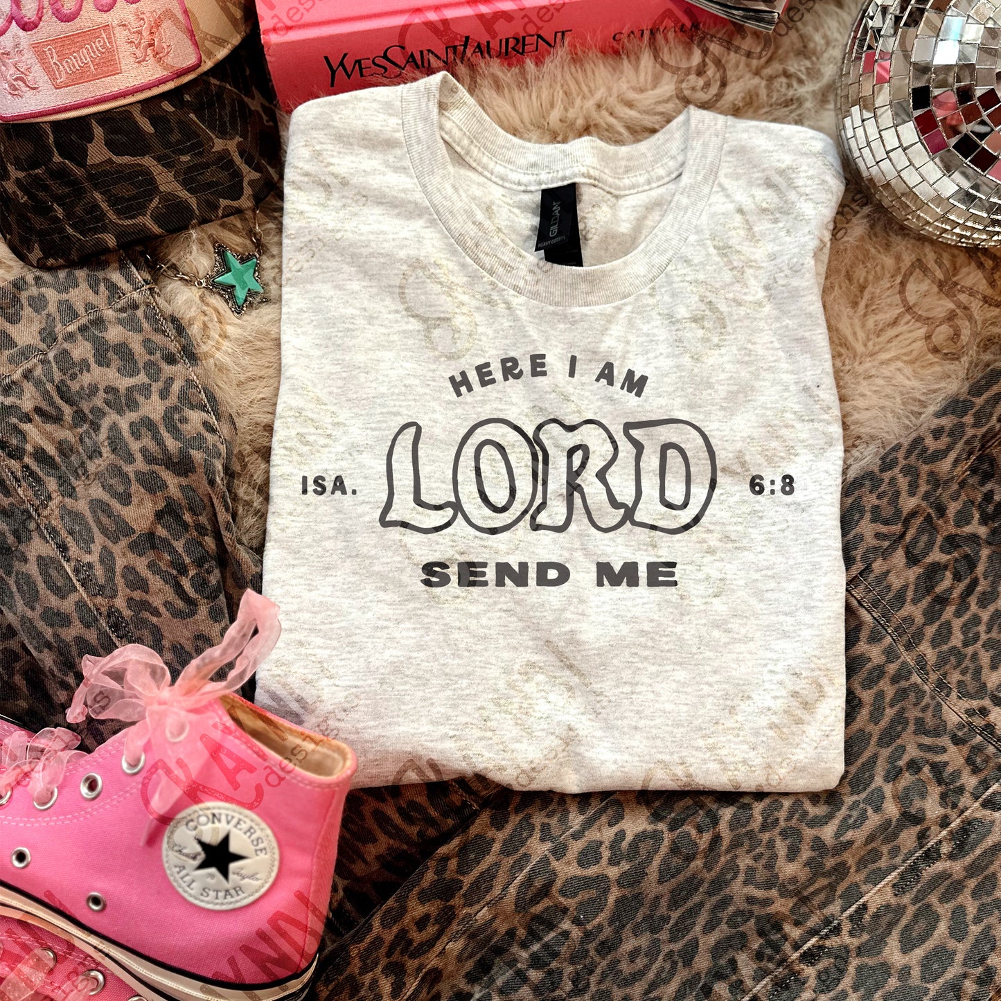 Here I Am Single Color Sublimation Design PNG Digital Download Lord Faith