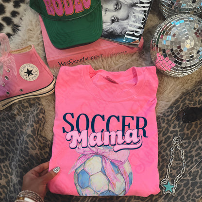 Soccer Mama Sublimation Design PNG Digital Download Pink Bow Sport
