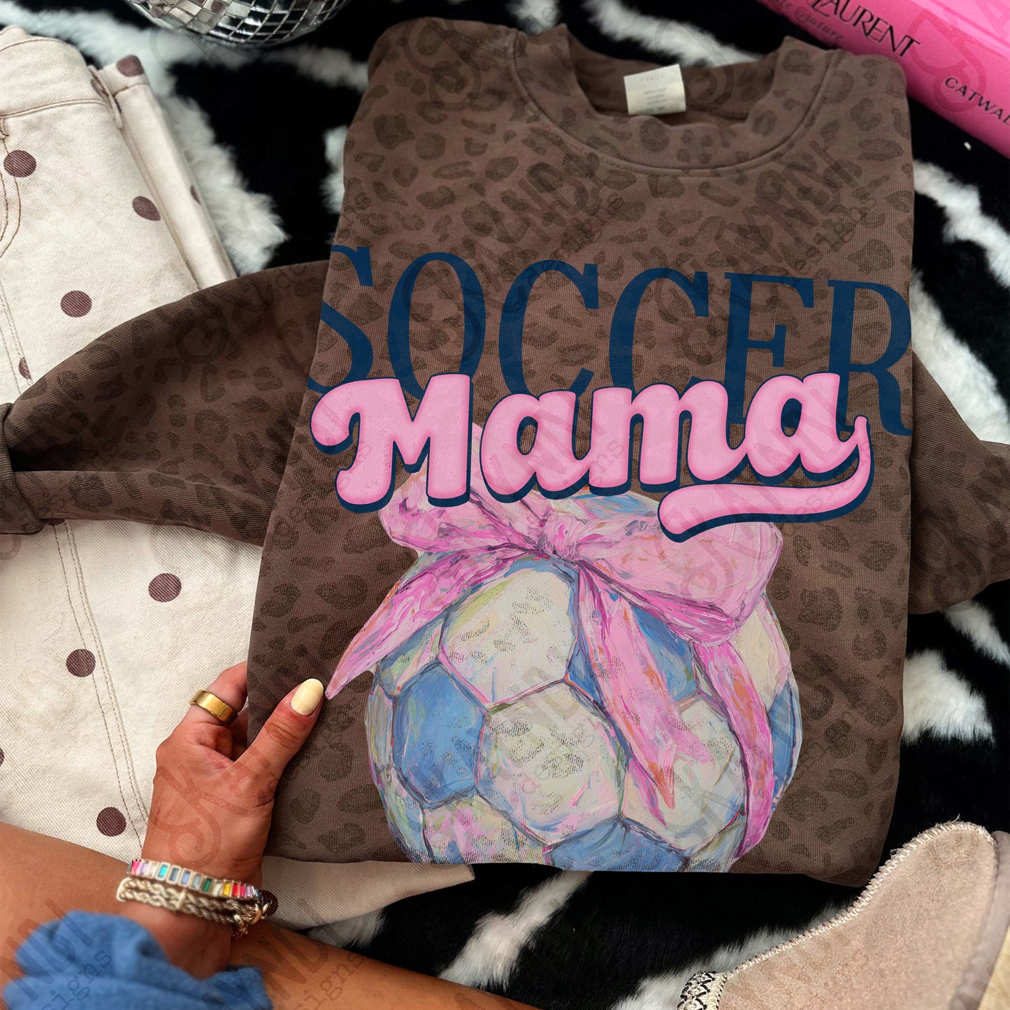 Soccer Mama Sublimation Design PNG Digital Download Pink Bow Sport