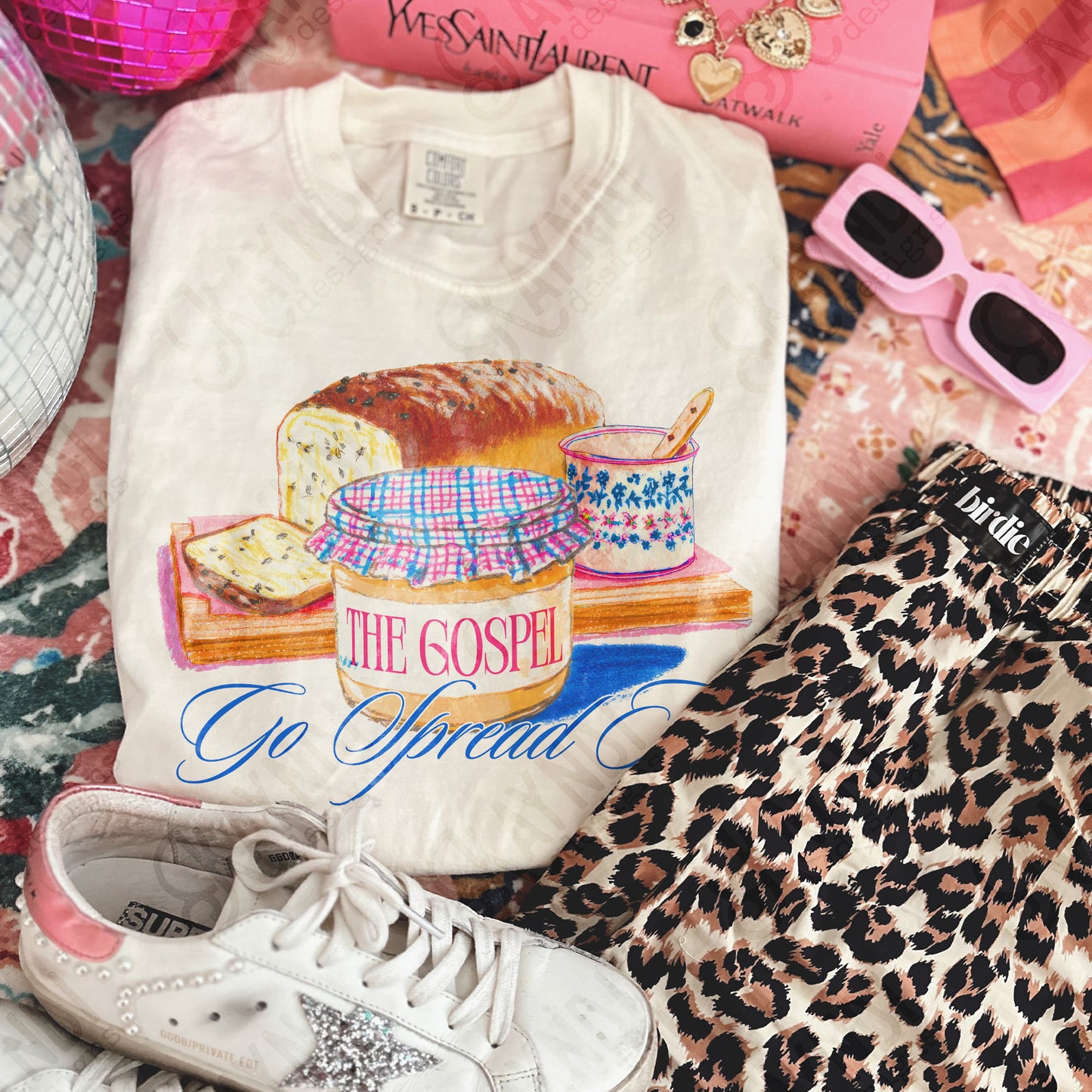 The Gospel Go Spread It Sublimation Design PNG Digital Download Faith Jam Bread