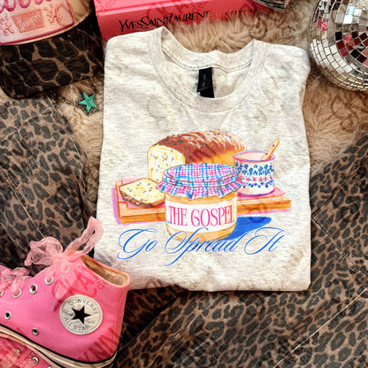 The Gospel Go Spread It Sublimation Design PNG Digital Download Faith Jam Bread
