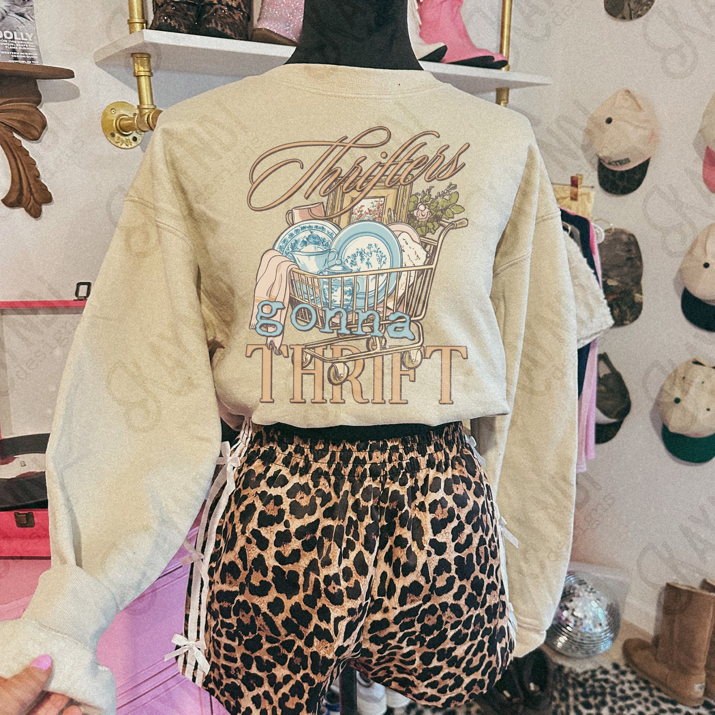 Thrifters Gonna Thrift Sublimation Design PNG Digital Download Vintage Thrifting Shop