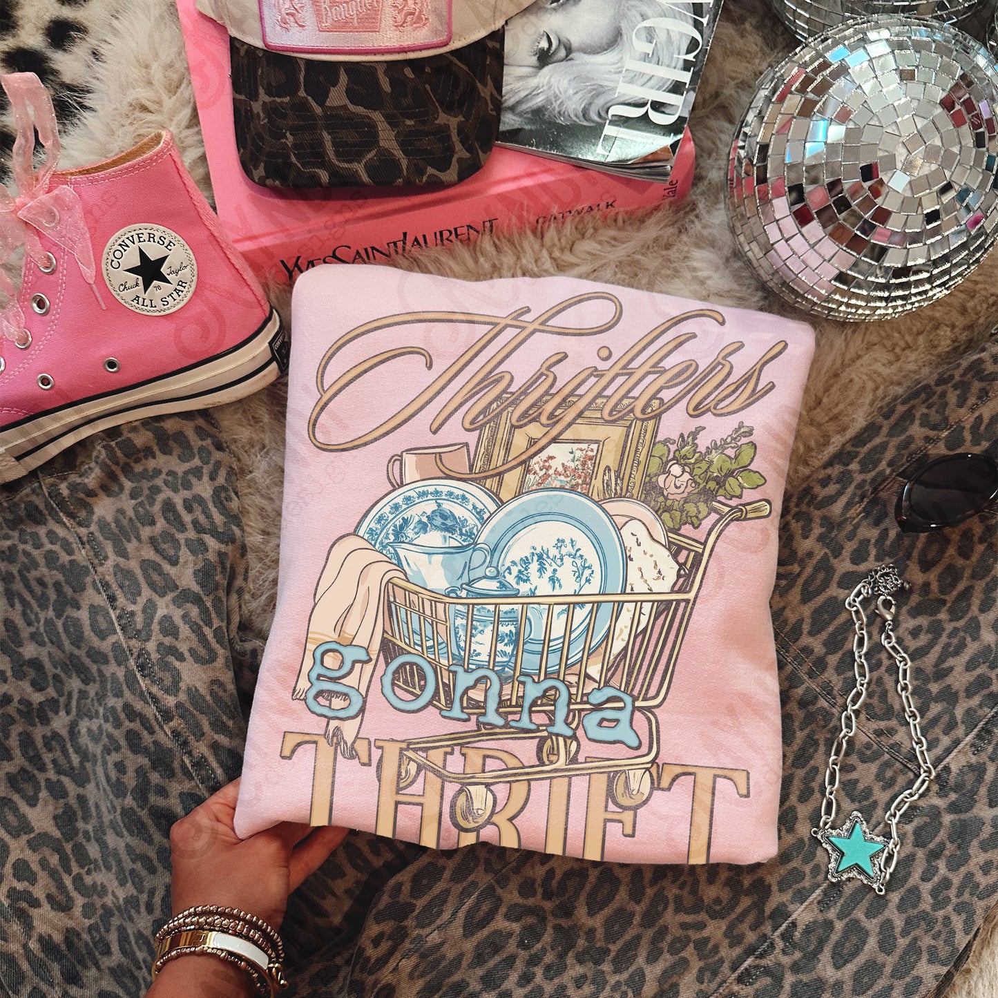 Thrifters Gonna Thrift Sublimation Design PNG Digital Download Vintage Thrifting Shop