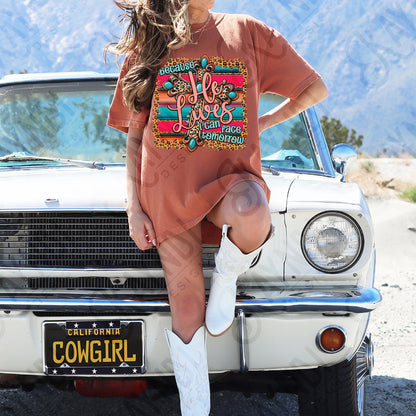 Because He Lives Sublimation Design PNG Digital Download Printable Faith Cross Cheetah