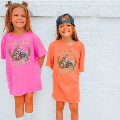 Farm Fresh Carrots Sublimation Design PNG Digital Download Printable Easter Tractor Boys