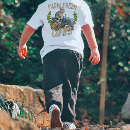 Farm Fresh Carrots Sublimation Design PNG Digital Download Printable Easter Tractor Boys