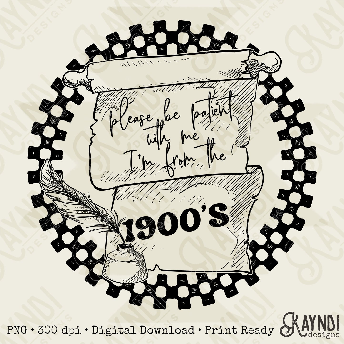 I'm From the 1900s Sublimation Design PNG Digital Download Printable Funny Checkered Sarcastic