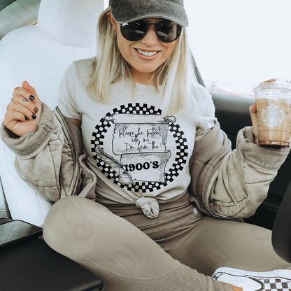 I'm From the 1900s Sublimation Design PNG Digital Download Printable Funny Checkered Sarcastic
