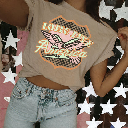 Long Live America 2 Sublimation Design PNG Digital Download Printable Vintage Eagle