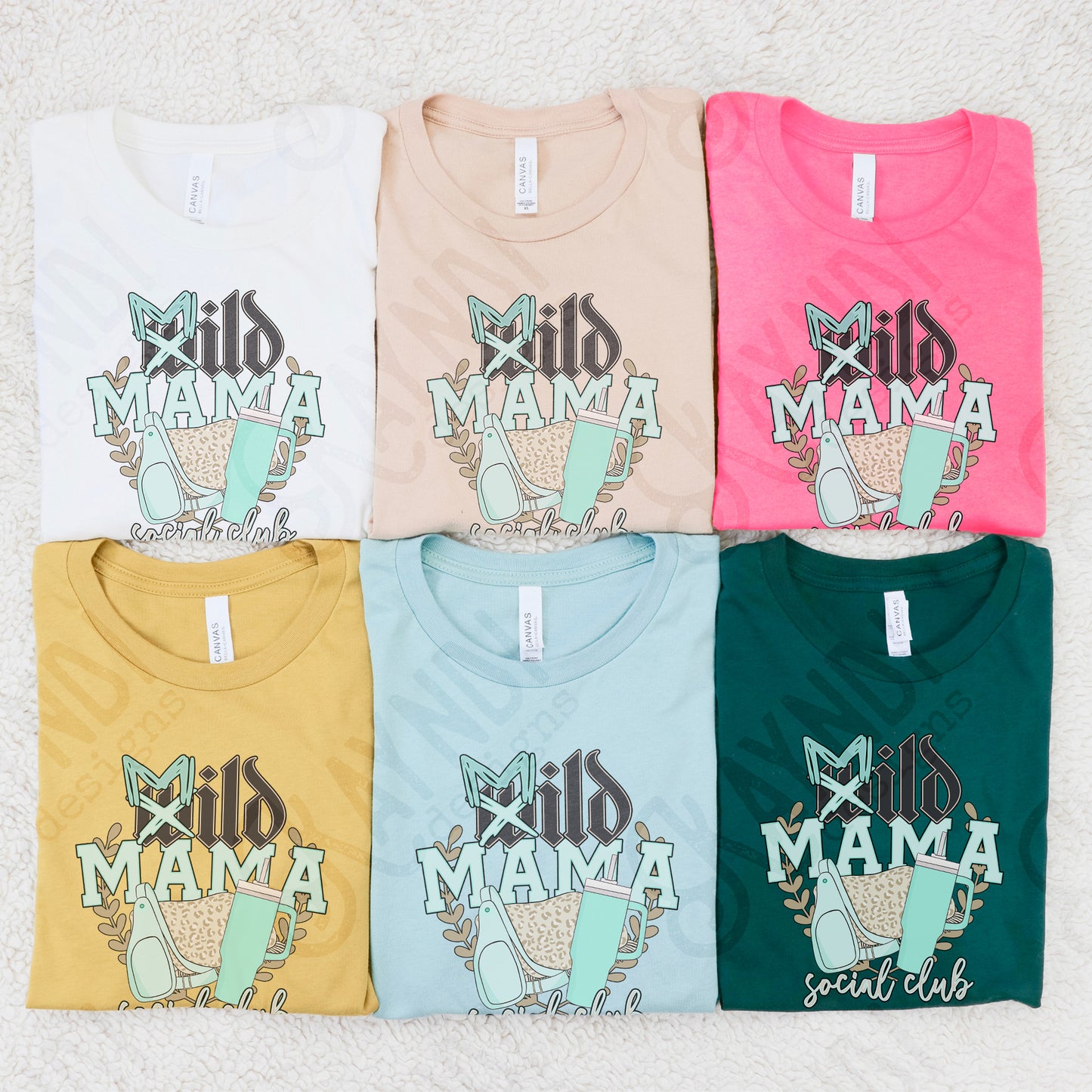 Mild Mama Social Club Sublimation Design PNG Digital Download Printable cheetah purse tumbler preppy