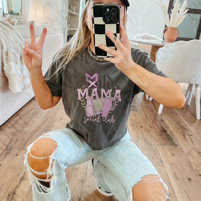 Mild Mama Social Club Pink Sublimation Design PNG Digital Download Printable cheetah purse tumbler preppy