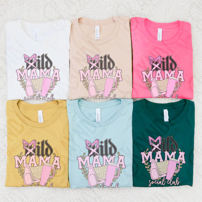 Mild Mama Social Club Pink Sublimation Design PNG Digital Download Printable cheetah purse tumbler preppy