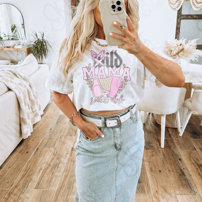 Mild Mama Social Club Pink Sublimation Design PNG Digital Download Printable cheetah purse tumbler preppy