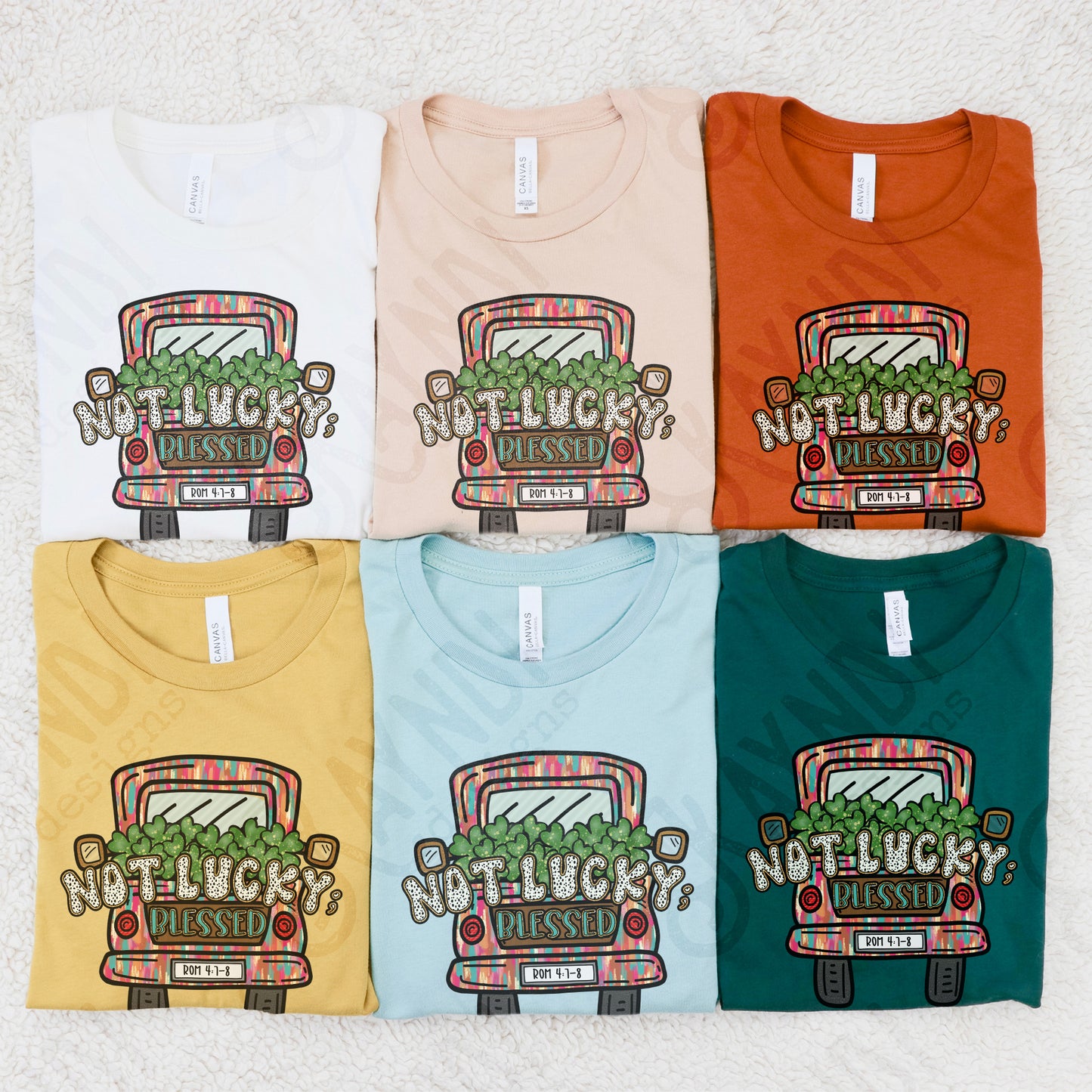 Not Lucky Blessed Sublimation Design PNG Digital Download Printable Truck Verse Faith