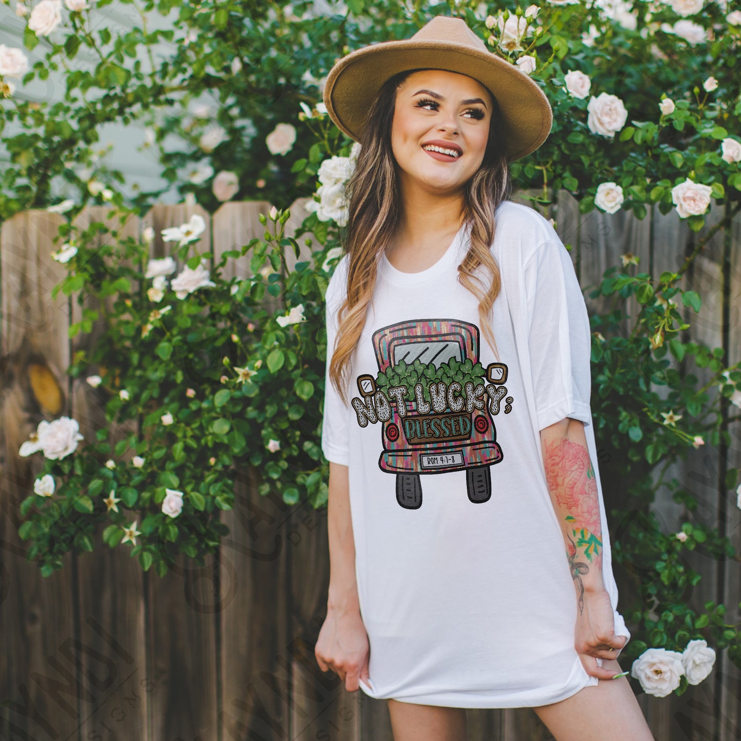 Not Lucky Blessed Sublimation Design PNG Digital Download Printable Truck Verse Faith