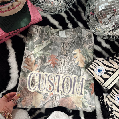 Custom Camo Cream Sublimation Design PNG Digital Download Printable Camo Cream Text Custom
