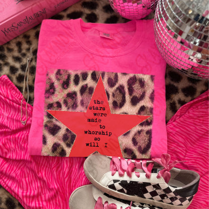 Leopard Red Sublimation Design PNG Digital Download Stars Worship